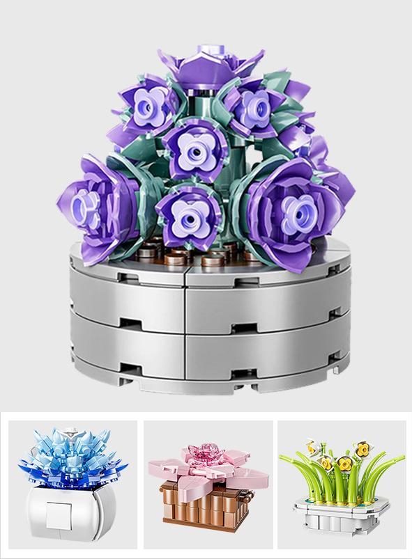 Botanical Flower Building Bricks - Personalized Botanical Flower Building Bricks