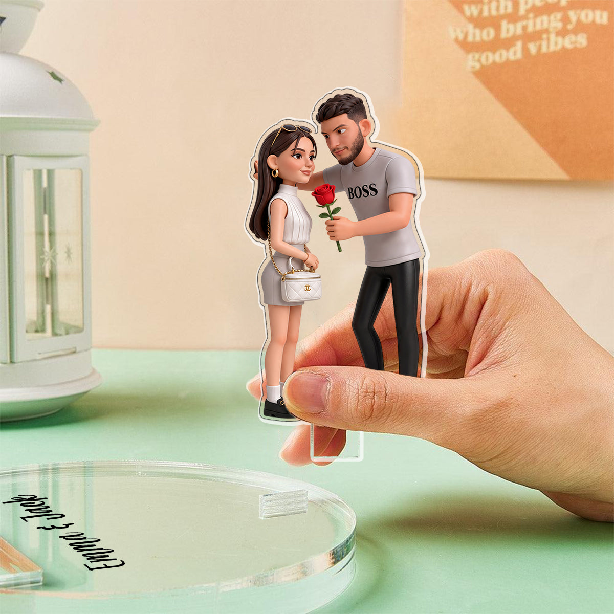 I Love You - Personalized Couple Phone/ Tablet Holder Stand