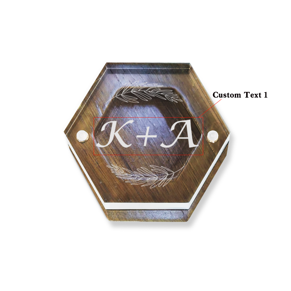 Custom Text - Personalized Layer Acrylic And Wooden Ring Box