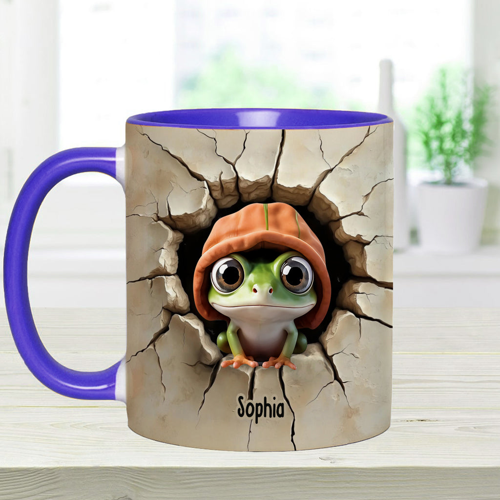 Cute Frog - Personalized Frog Accent Mug