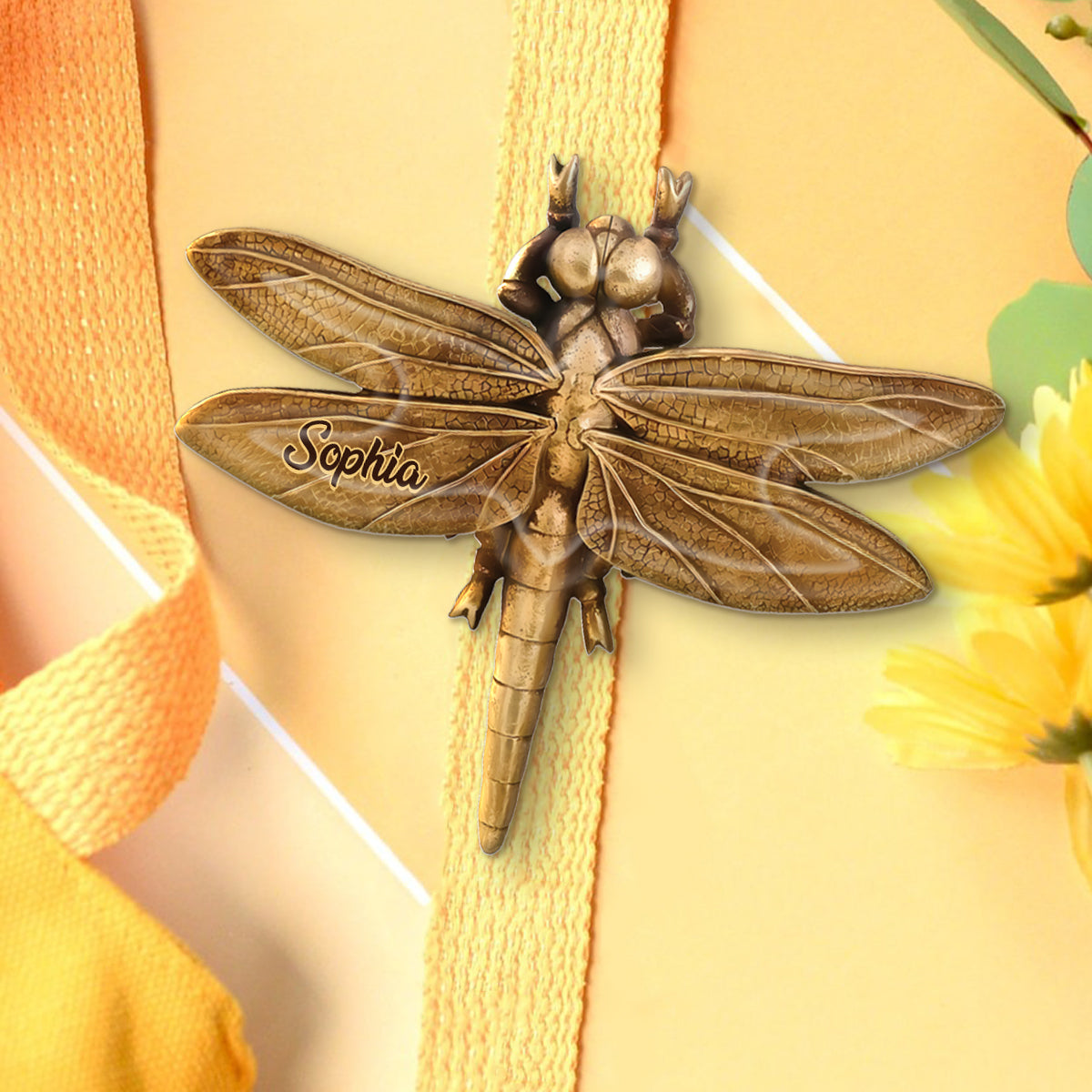 And I Think to Myself What a Wonderful World - Love Dragonfly - Personalized Dragonfly Pin