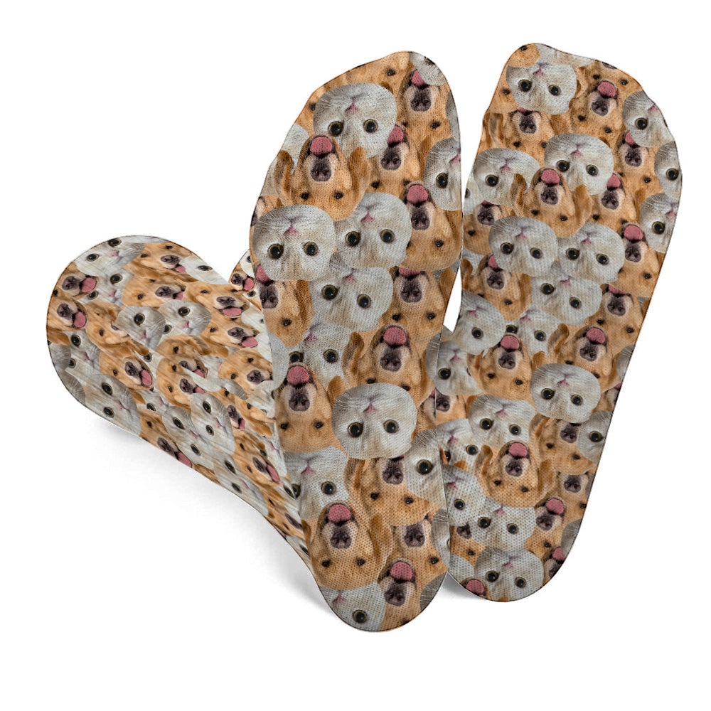 Customizable Printed Face Socks - Personalized Dog Socks