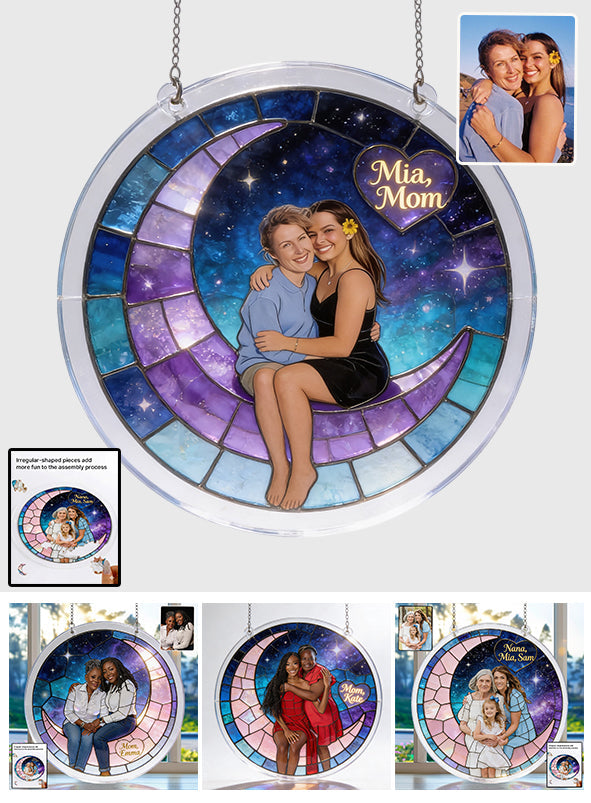 Best Mom Ever - Personalized Mother Acrylic Puzzle Suncatcher