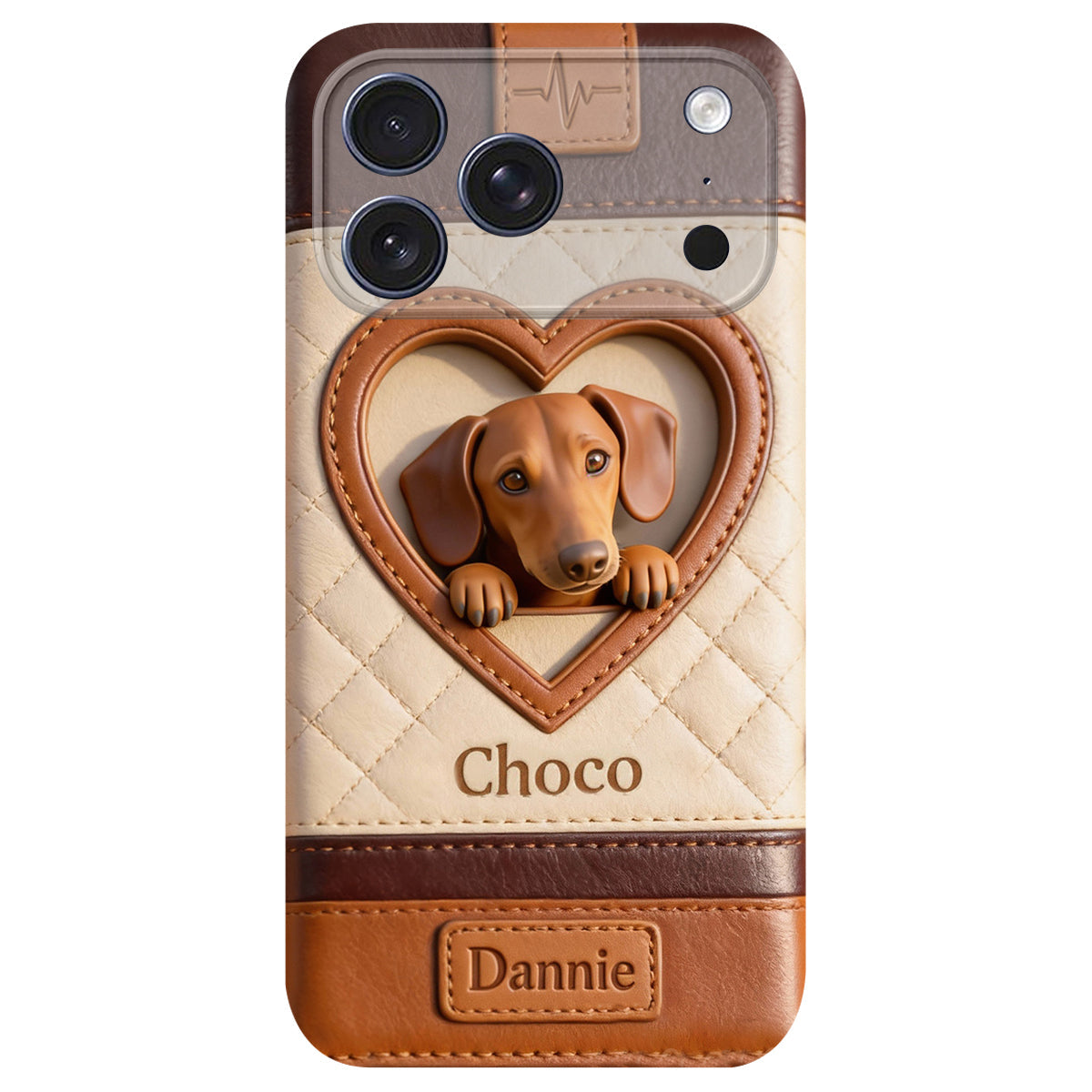 Custom From Any Photo - Personalized Dog Leather Phone Case