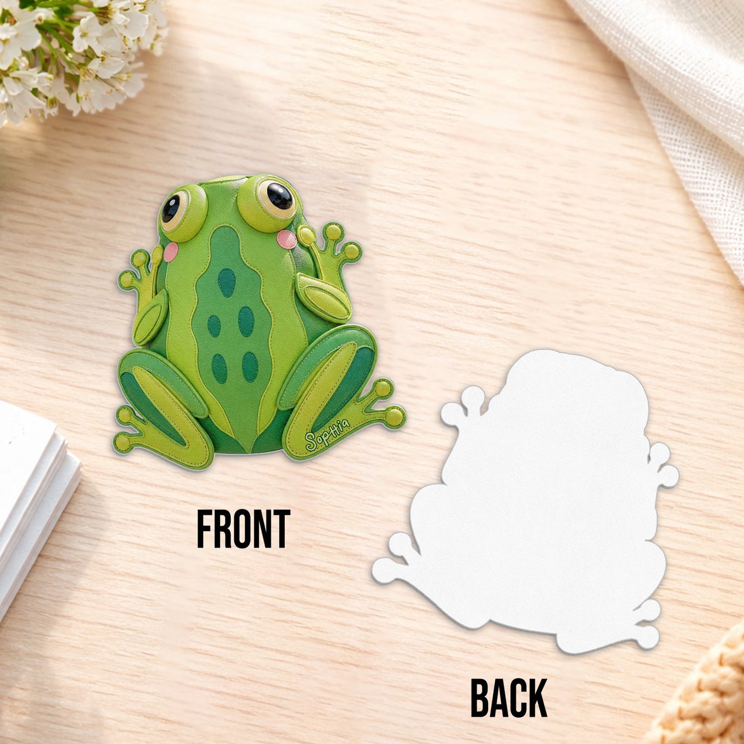 For Who Love Frogs - Personalized Frog Changeable Leather Patch Backpack