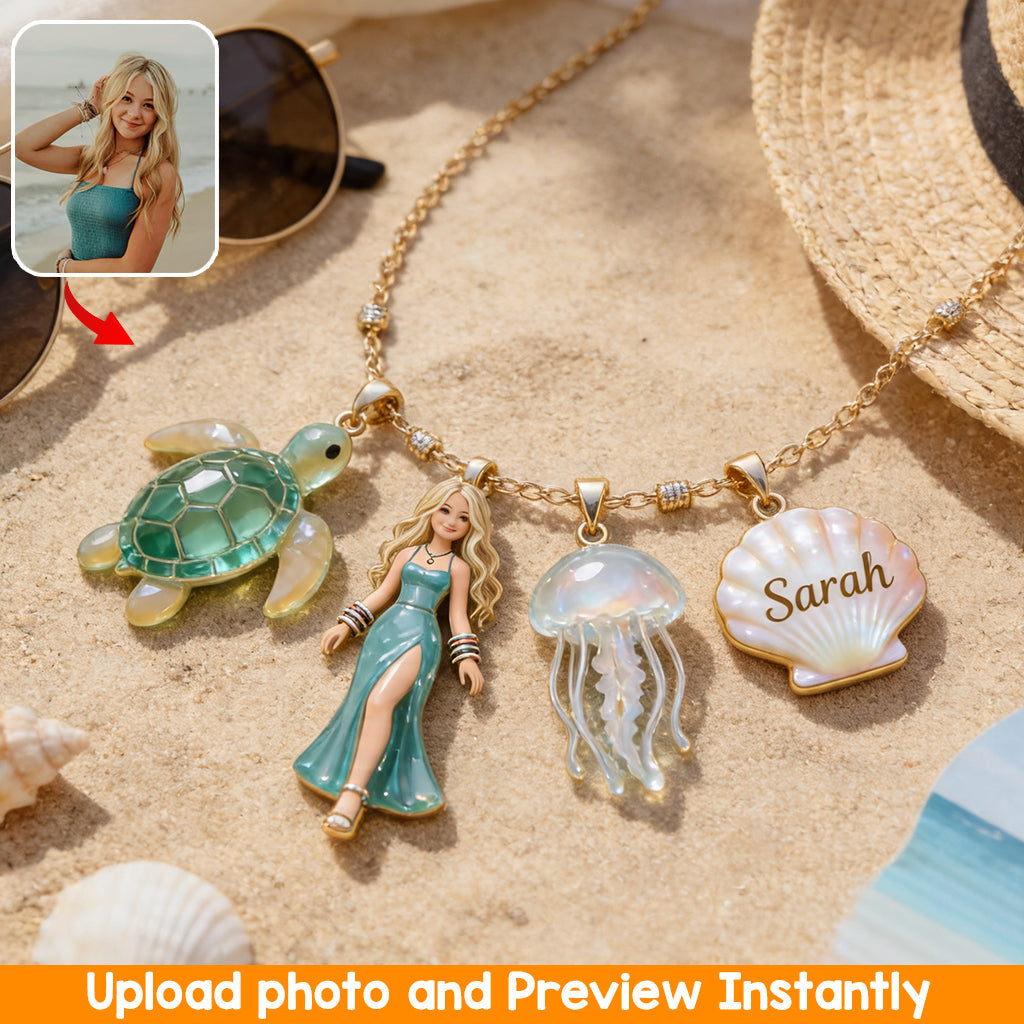 Custom Any Photo - Personalized Sea Lover Metal Necklaces With Pendants