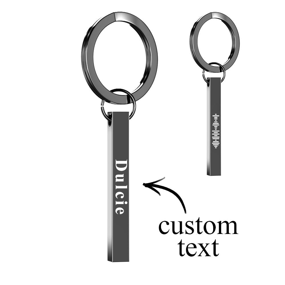 Custom Music Code Bar Music Code Keychain - gift for anyone - Personalized Keychain