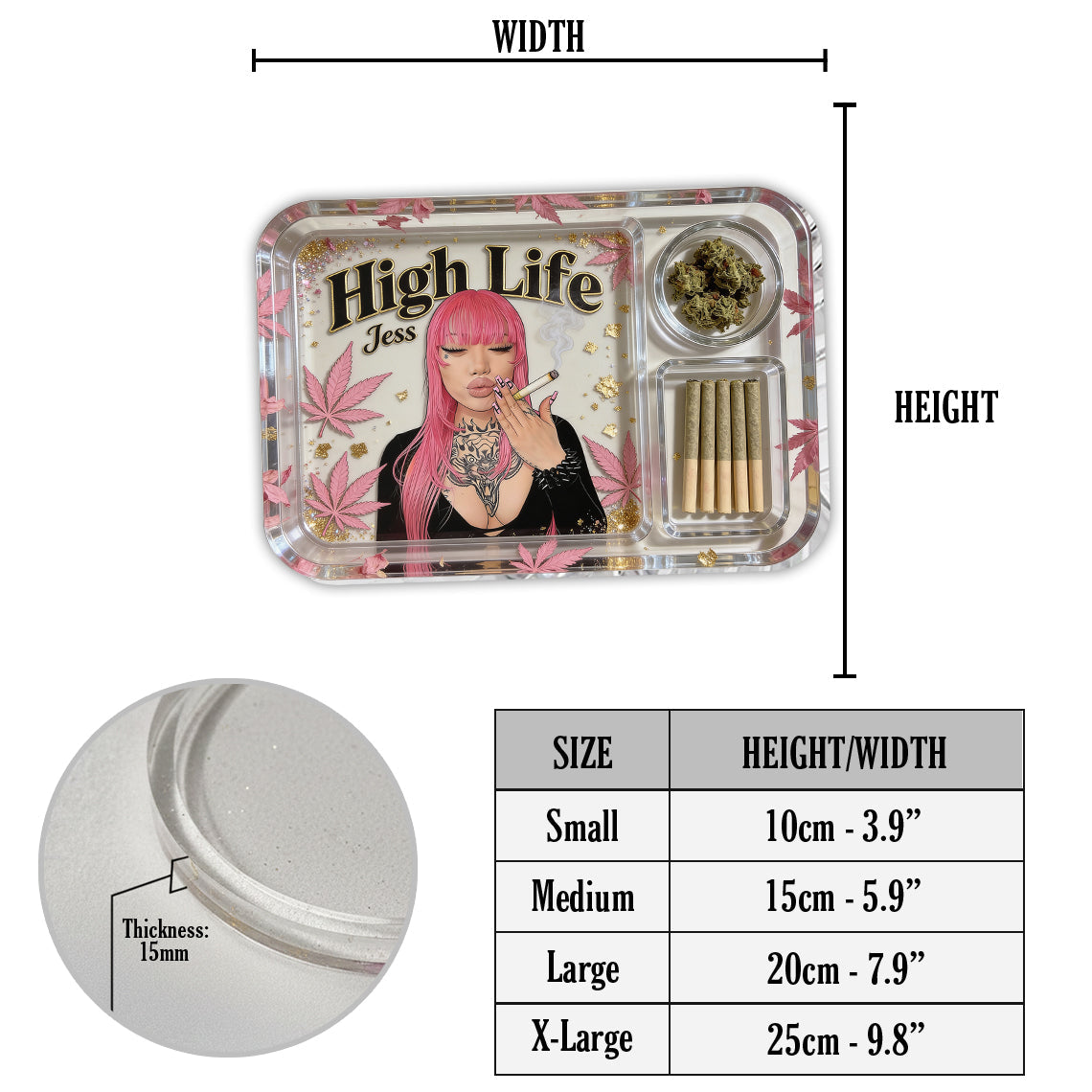 Custom Rolling Tray From Any Photo - Personalized Weed Catch-All Tray
