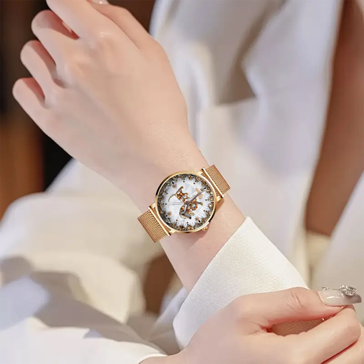I Love My Dogs - Personalized Dog Women Hand Watch