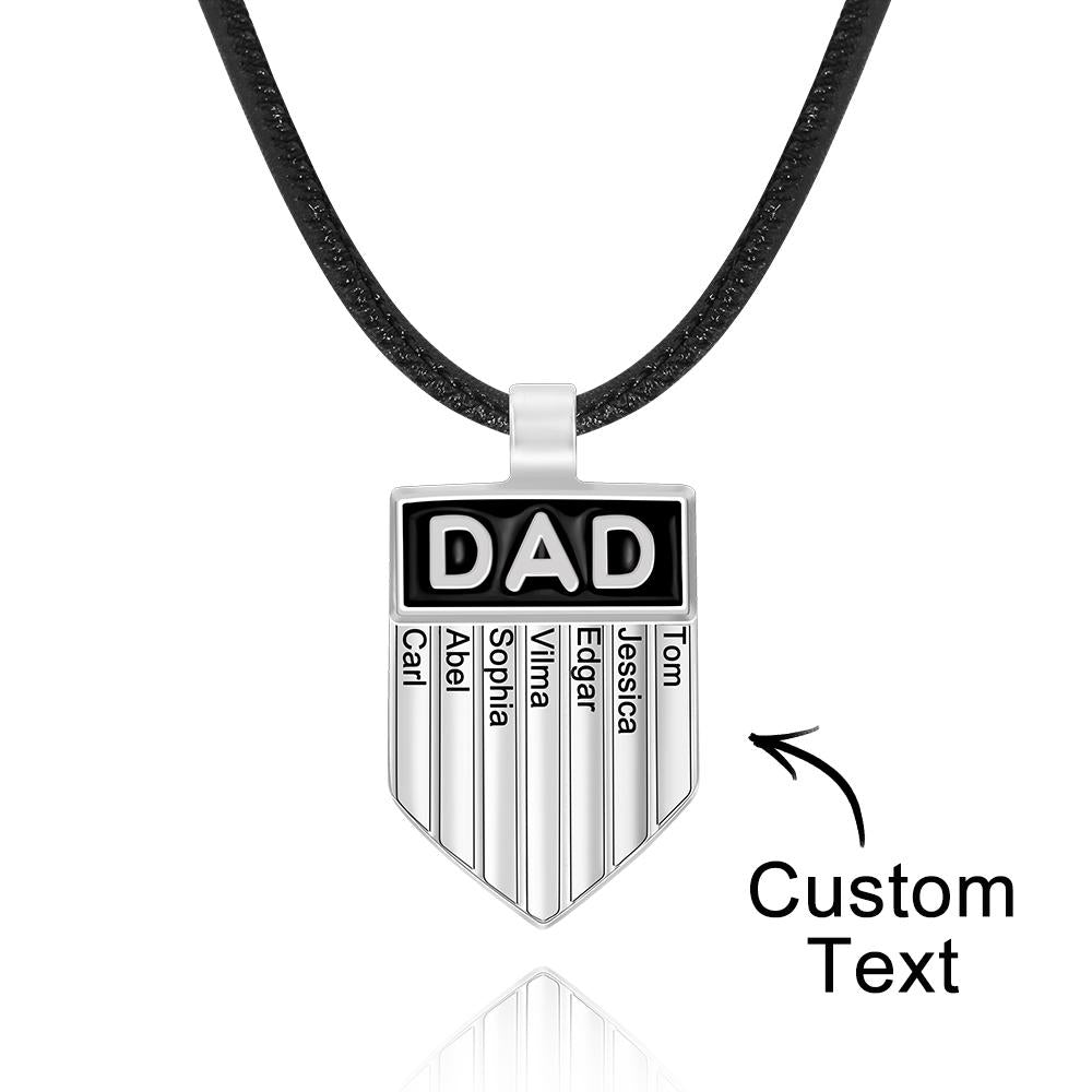 Best Dad Ever - Personalized Father Engraved Necklace