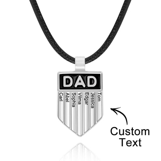 Best Dad Ever - Personalized Father Engraved Necklace