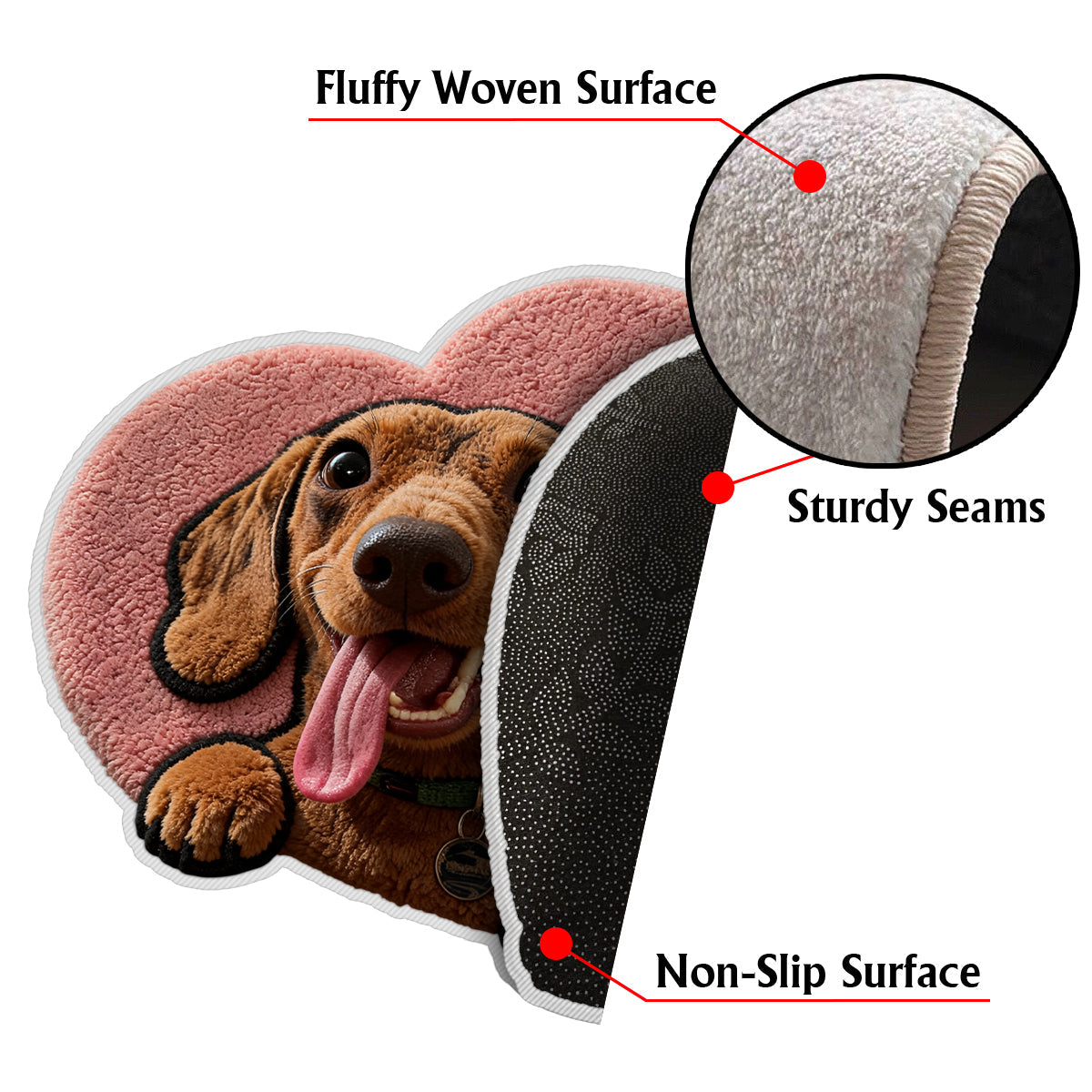 Gift for Pet Owner - Personalized Dog Non-Slip Tufted Rug