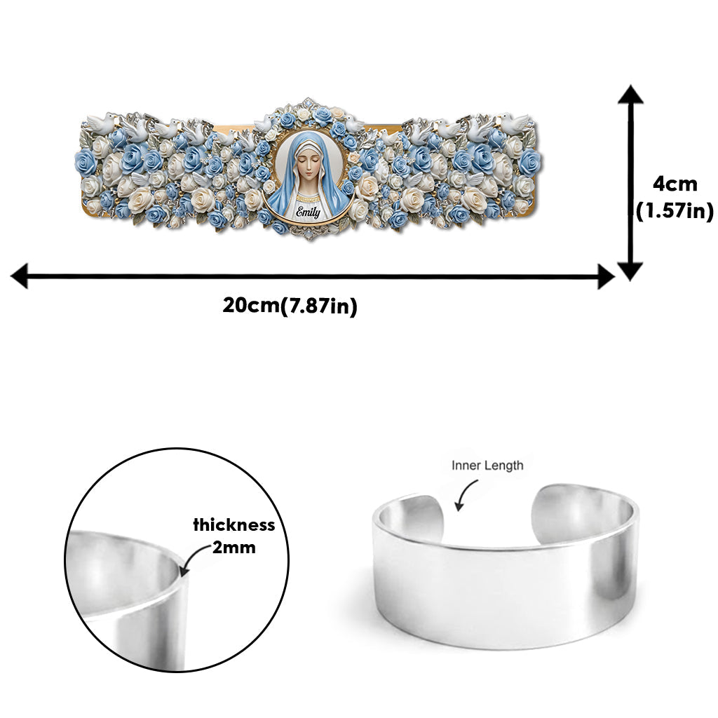 Heavenly Grace - Personalized Christian Shaped Cuff Bracelet