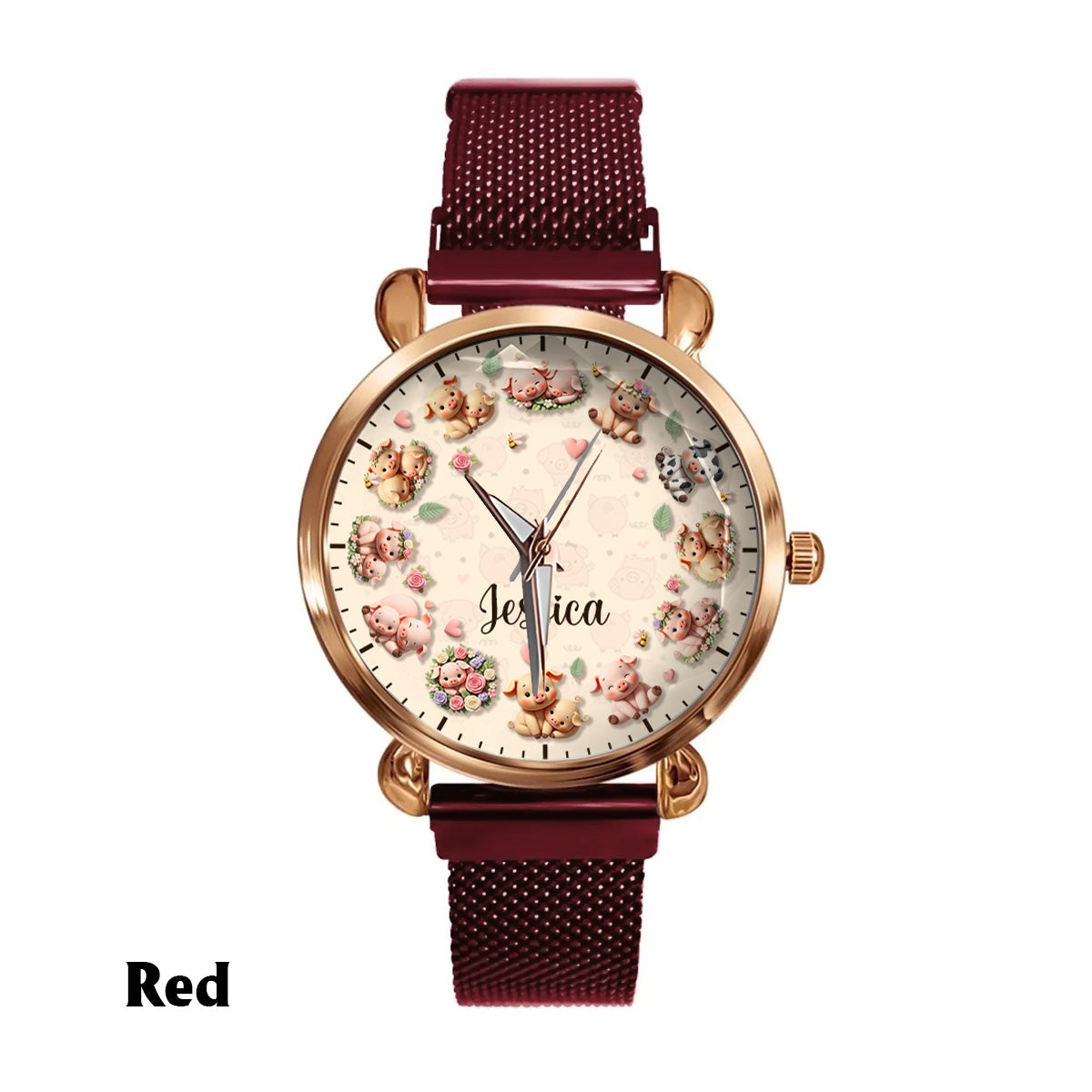 Life Is Better With Pigs - Personalized Pig Lover Women Hand Watch