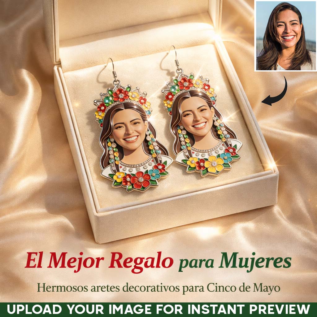 Cinco De Mayo, Mexican Vibes - Personalized Cinco de Mayo Earrings