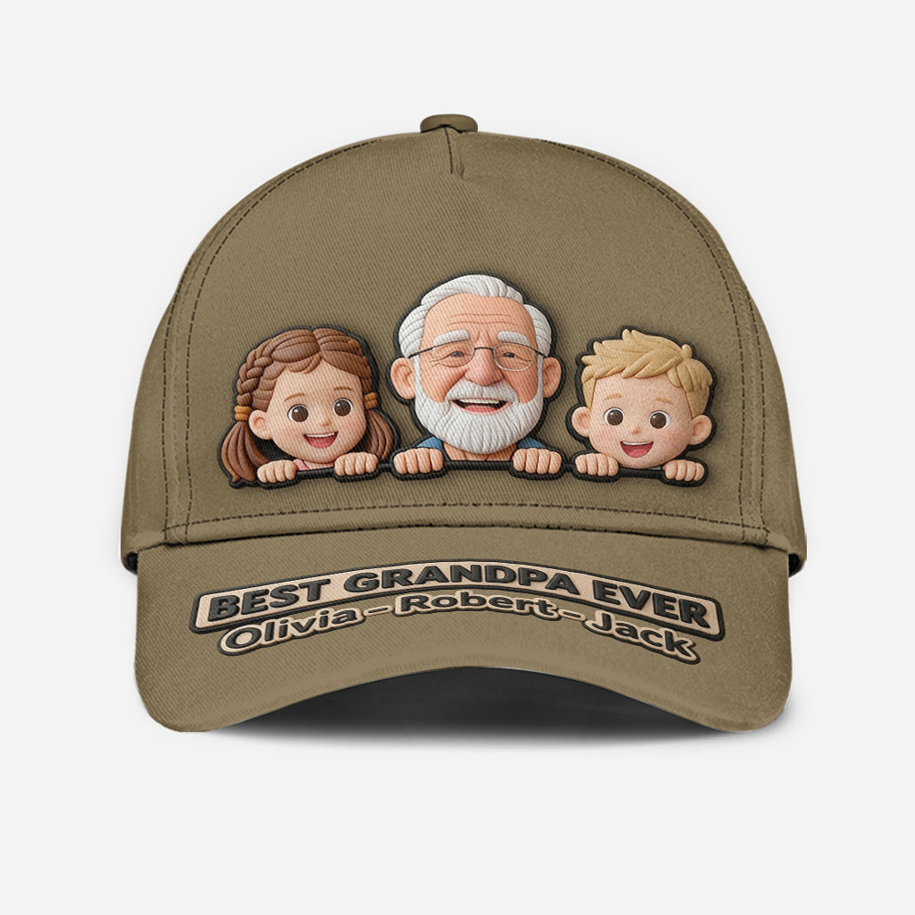 Dad Grandpa Gift Custom From Photo - Personalized Father Classic Cap