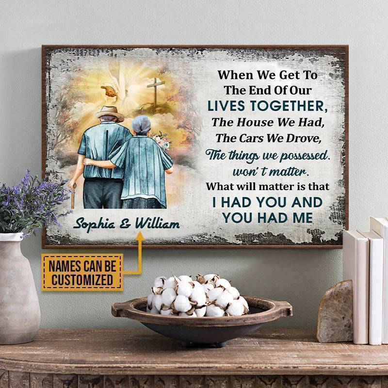 Personalized Christian Old Couple When We Get Custom Poster