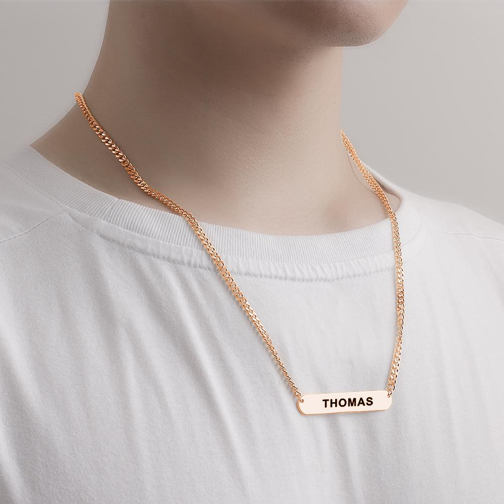 Any Name/ Text/... - Personalized Bar Necklace