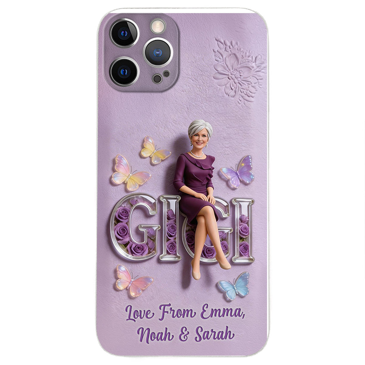 Custom Any Photo - Personalized Mother 3D Embossed Leather Phone Case