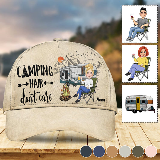 Camping Hair Don't Care - Personalized Camping Classic Cap