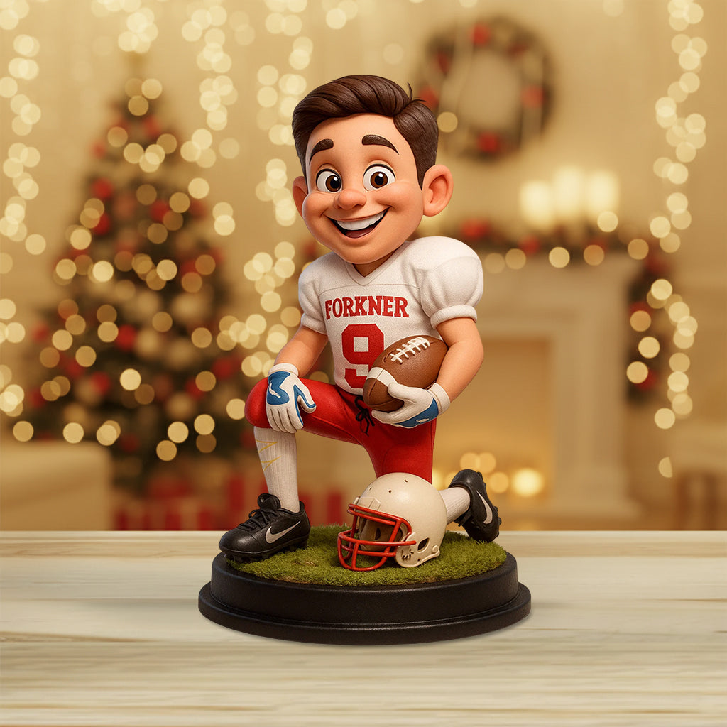 Funny Cartoonish Style - Personalized Football Custom Shaped Acrylic Plaque