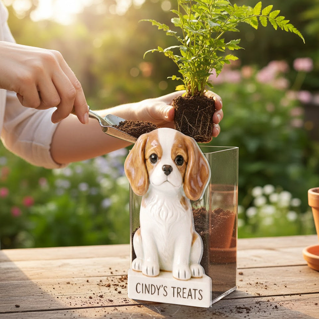 Custom Any Photo Pet Treats - Personalized Dog Acrylic Pot