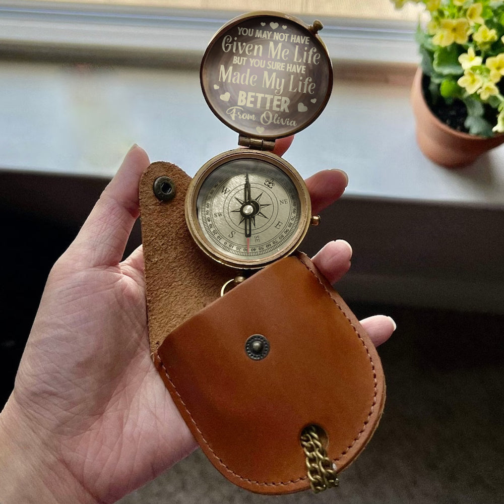 Best Bonus Dad Ever - Personalized Step Dad Compass