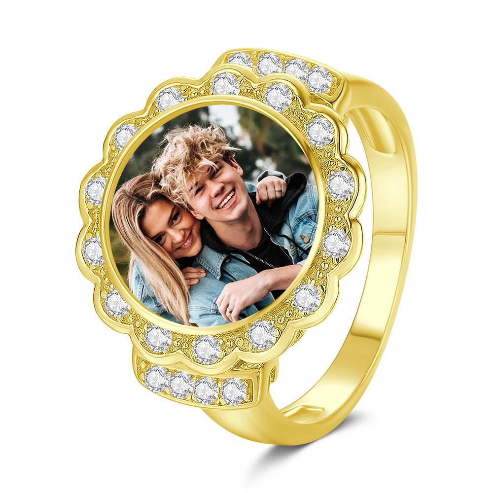 Any Photo - Personalized Zircon Photo Ring