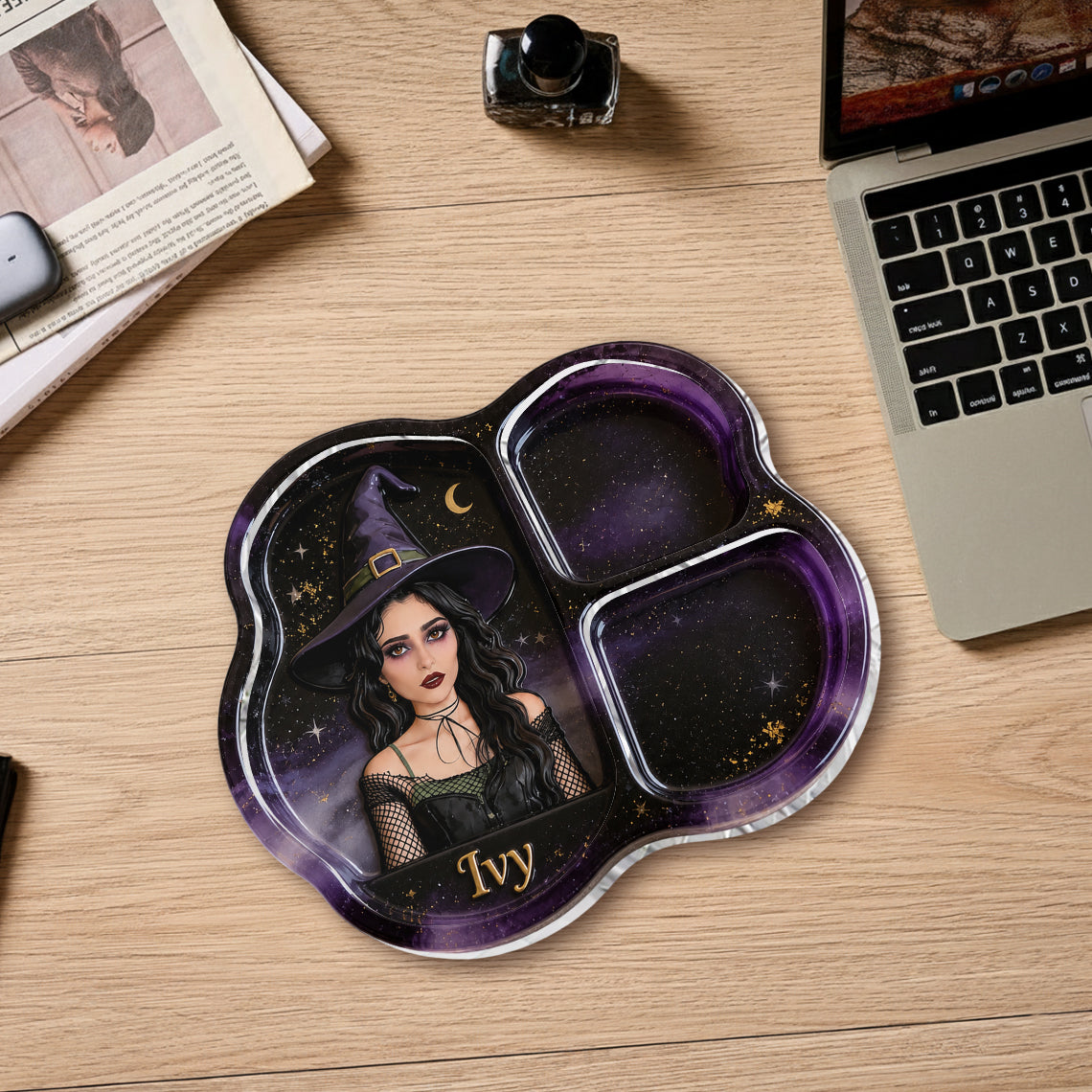 Enchanted - Personalized Witch Catch-All Tray