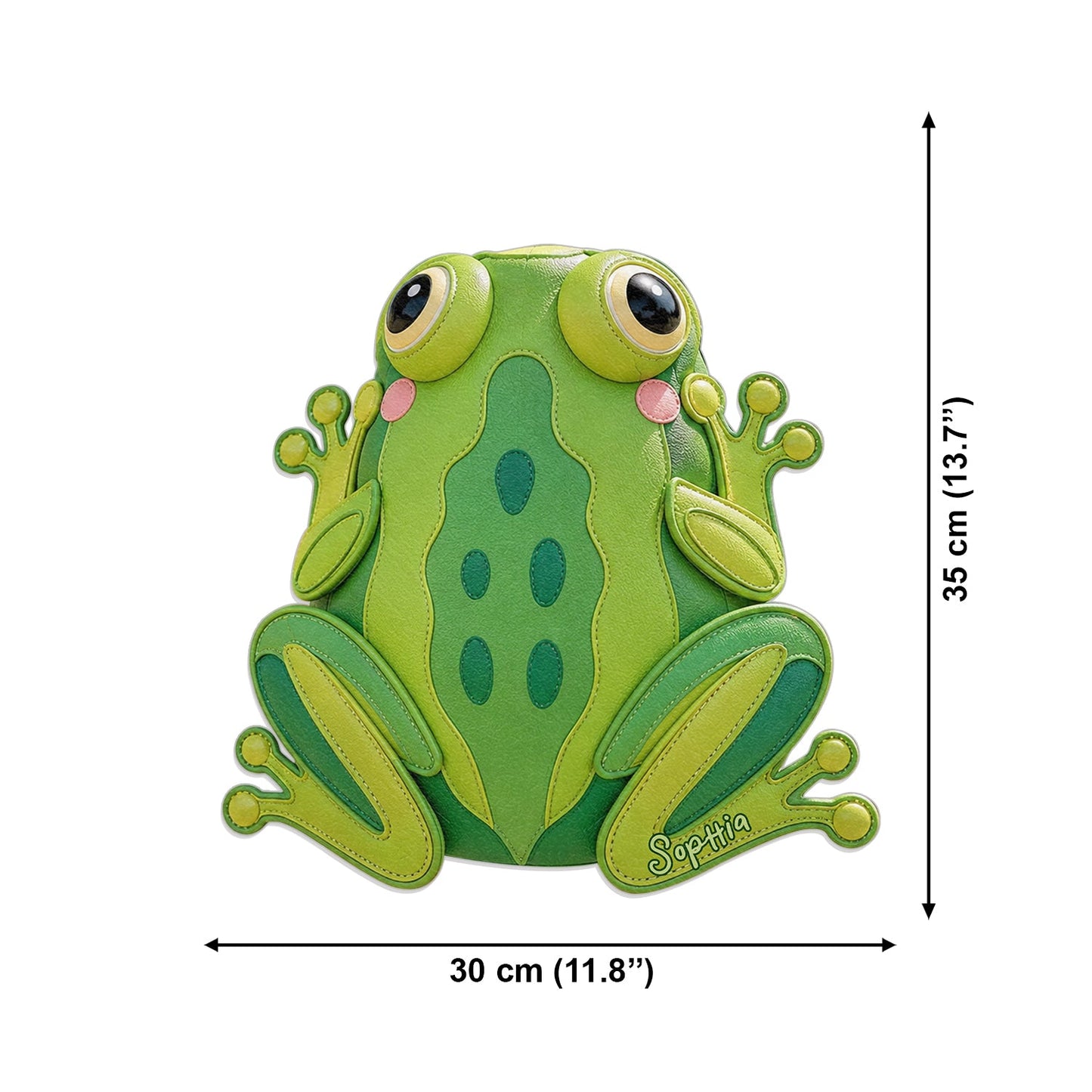 For Who Love Frogs - Personalized Frog Changeable Leather Patch Backpack