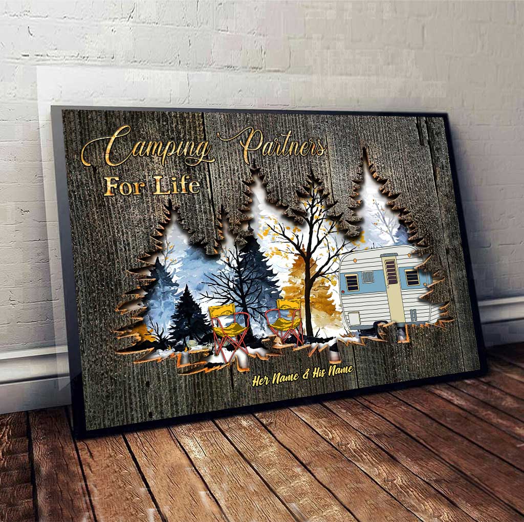 Camping Partners For Life - Personalized Couple Poster