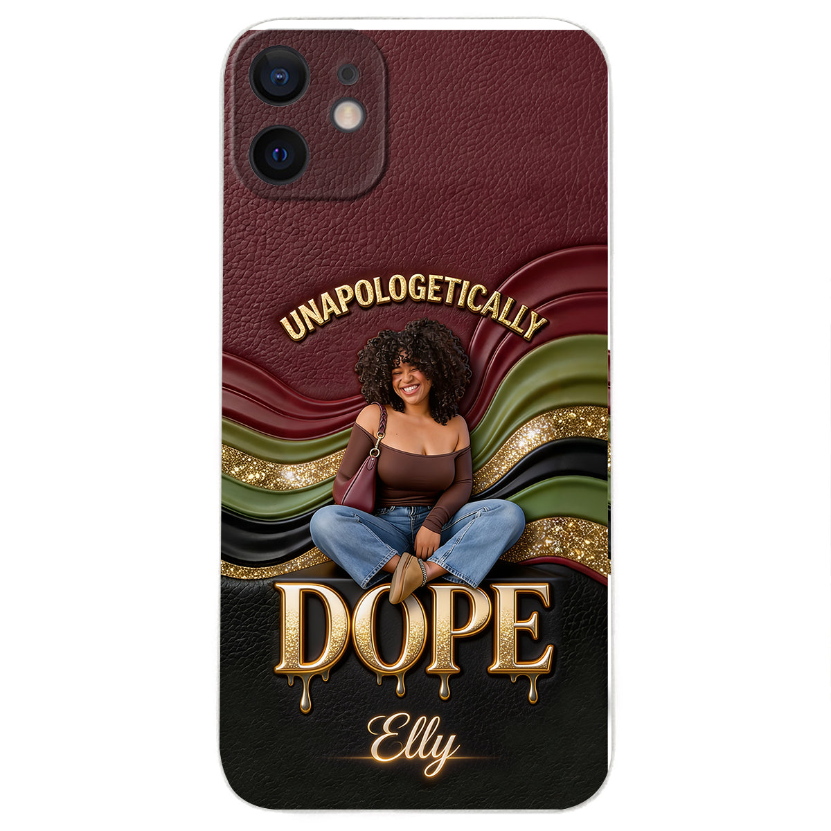 Happy Juneteeth, Black History, Black Pride - Personalized African American 3D Embossed Leather Phone Case
