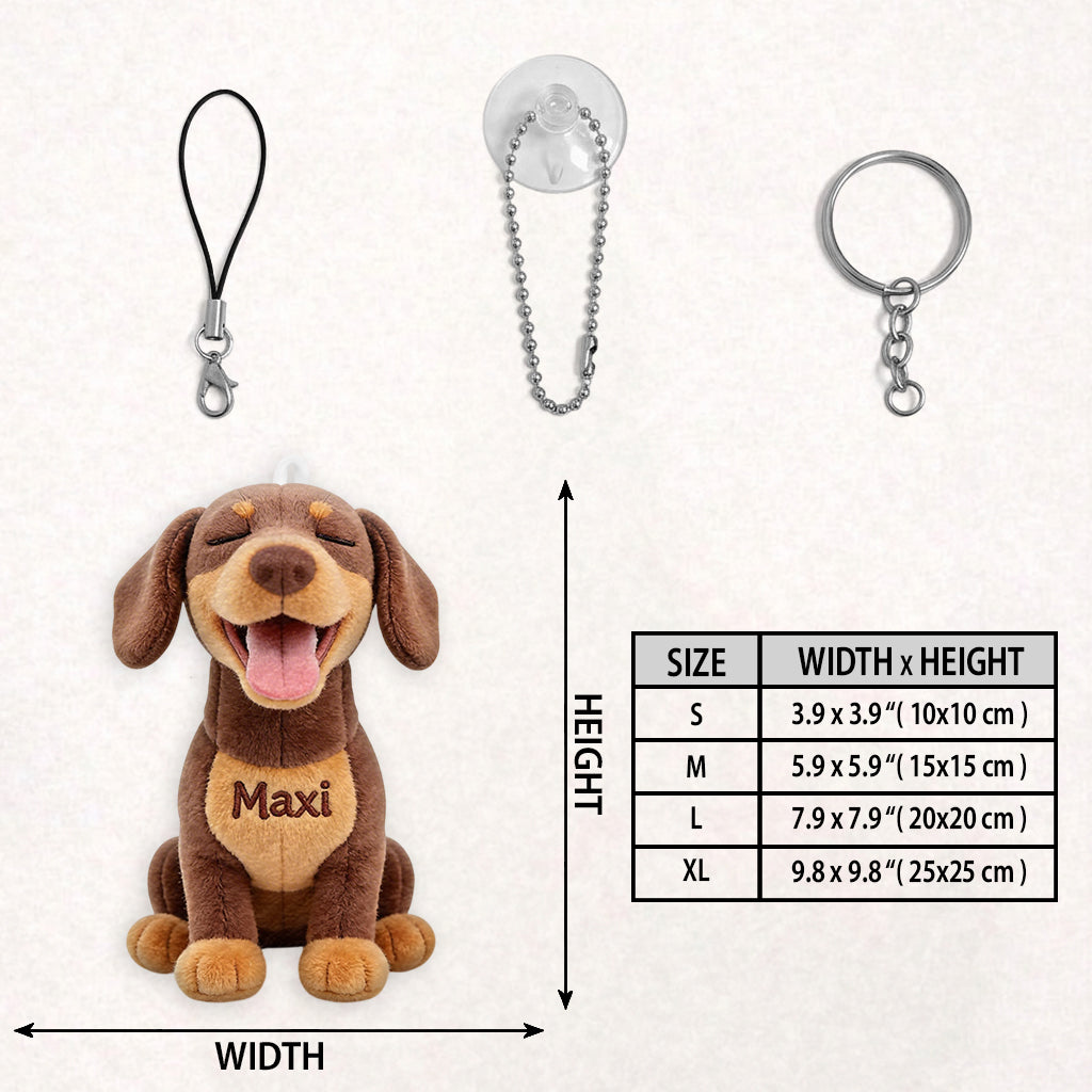 Always By My Side - Personalized Dog Plush Keychain