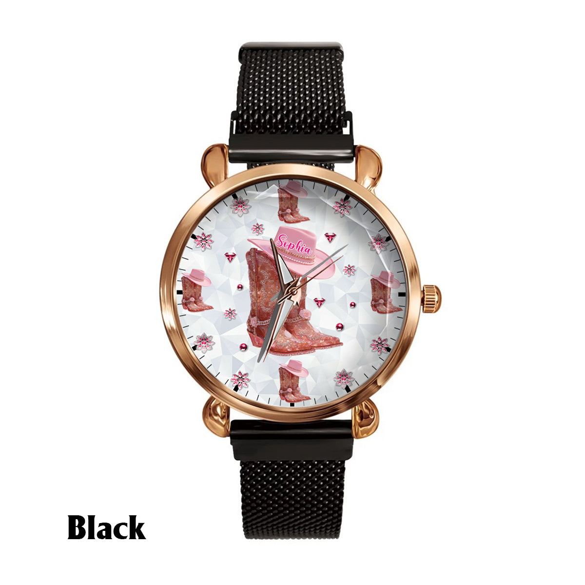 Floral Cowgirl - Personalized Cowgirl Women Hand Watch