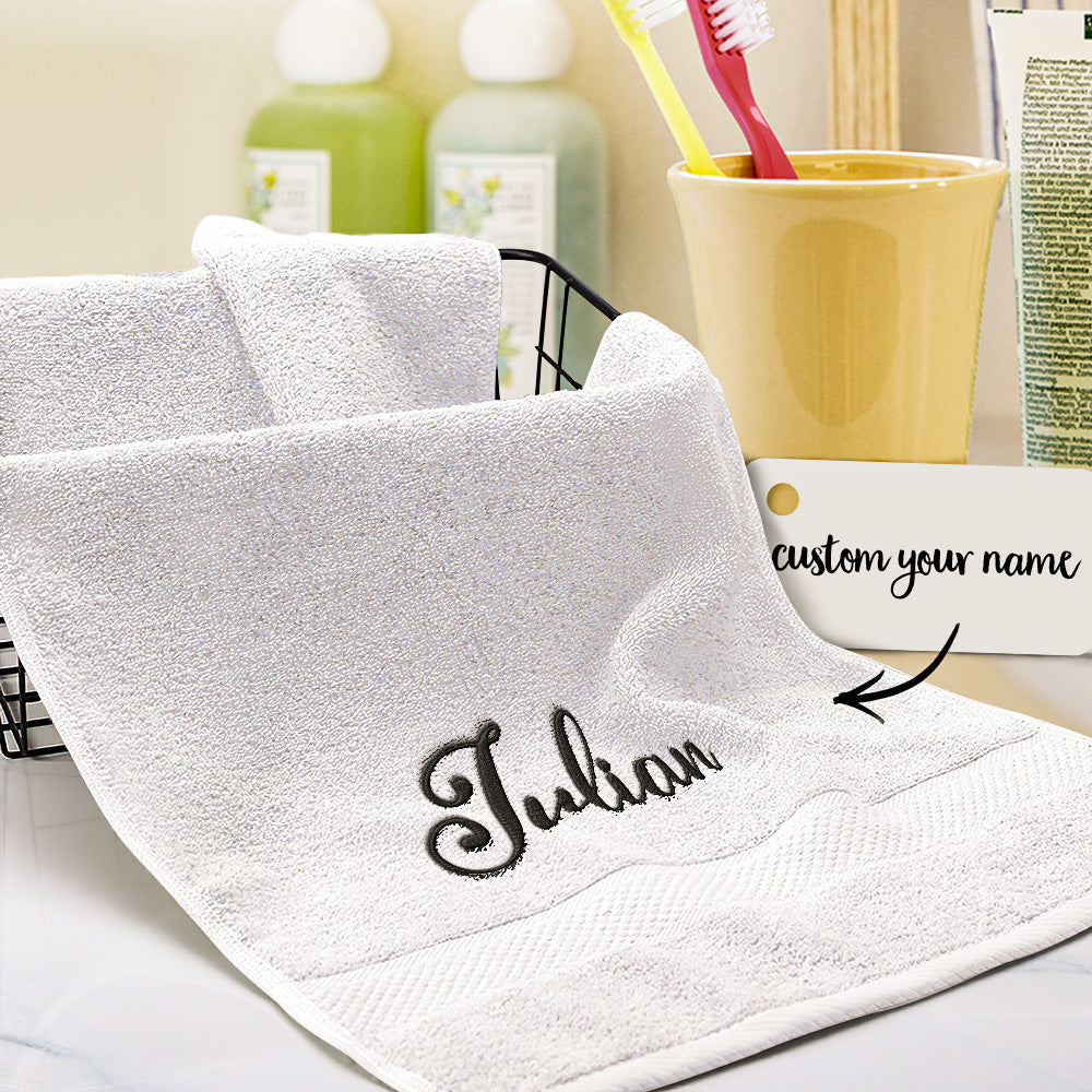 Name Embroidery - Personalized Embroidered Towel