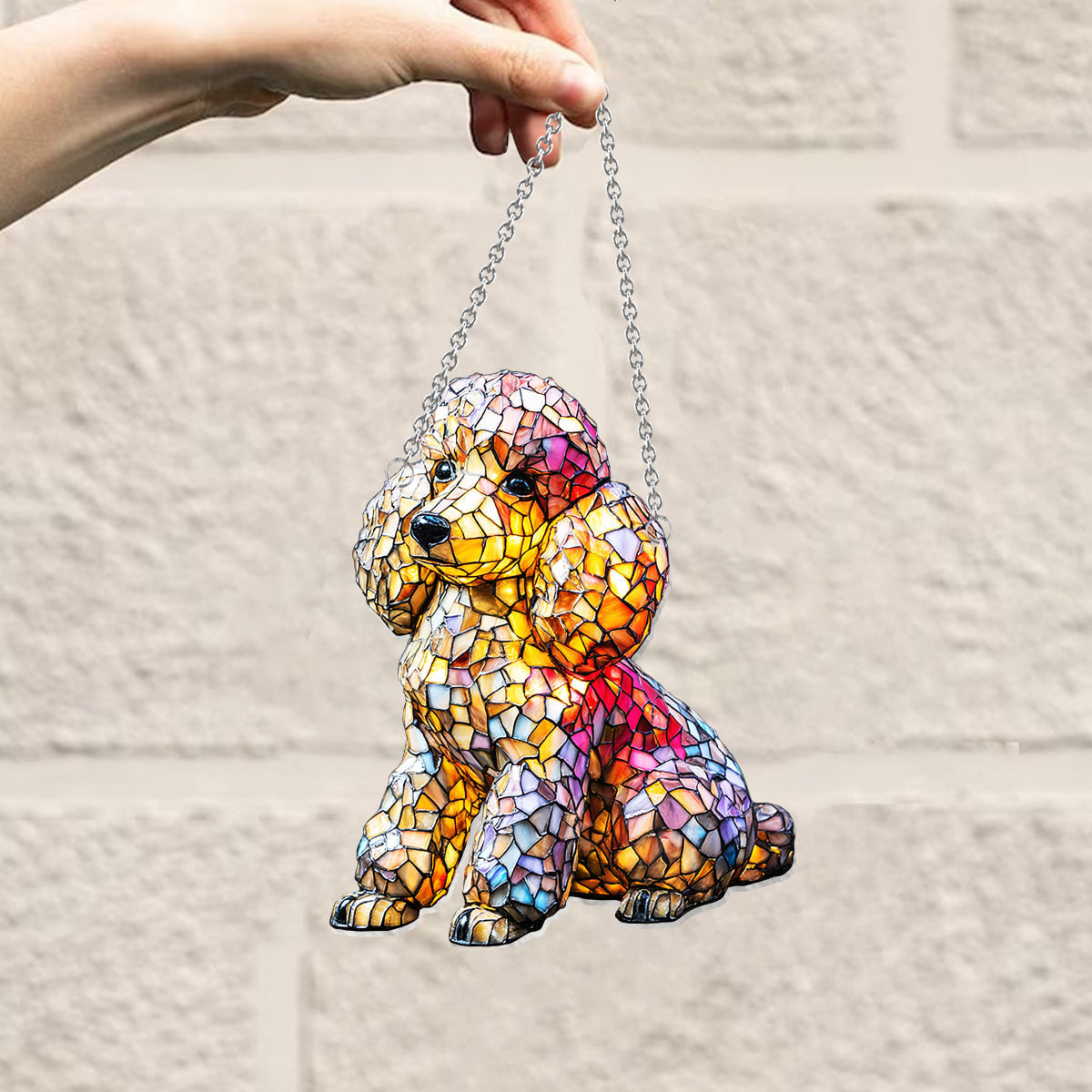 I Love My Dog - Personalized Dog Window Hanging Suncatcher Ornament