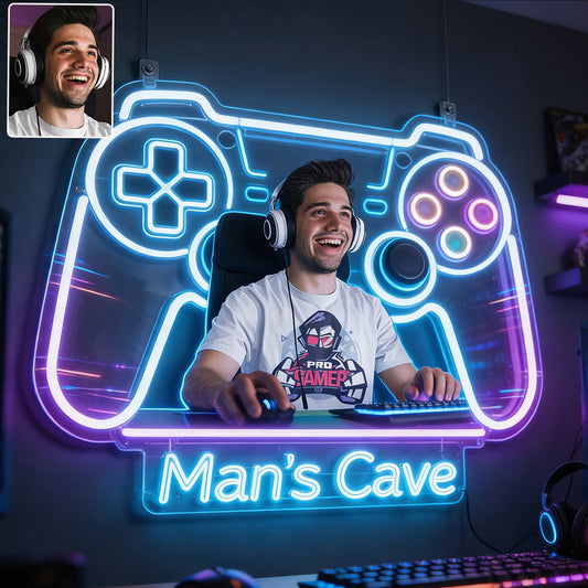 Gamer Room Decoration - Personalized Video Game LED Light Acrylic Sign