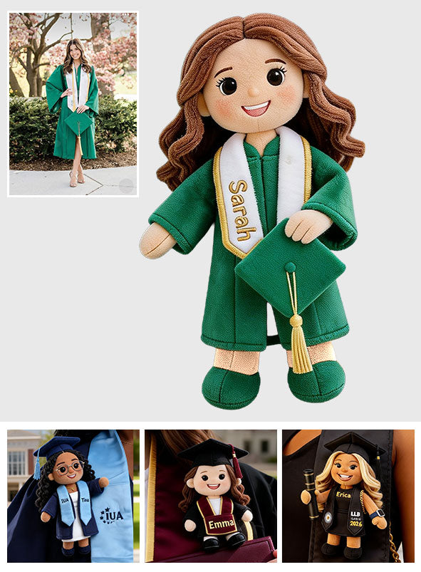 Custom Any Photo Graduation Gift - Personalized Graduation Plush Brooch