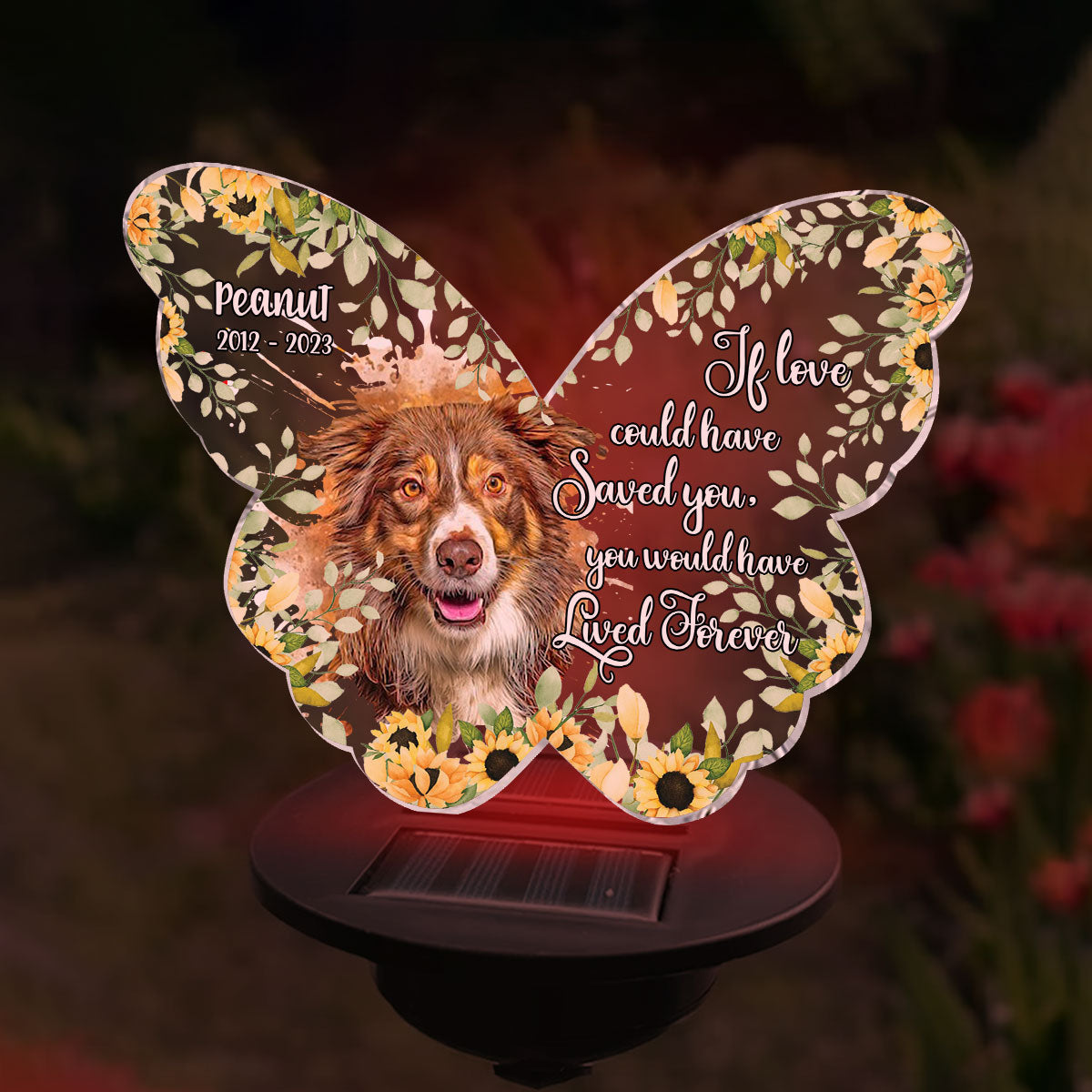 If Love Could Have Saved You - Personalized Dog Garden Solar Light