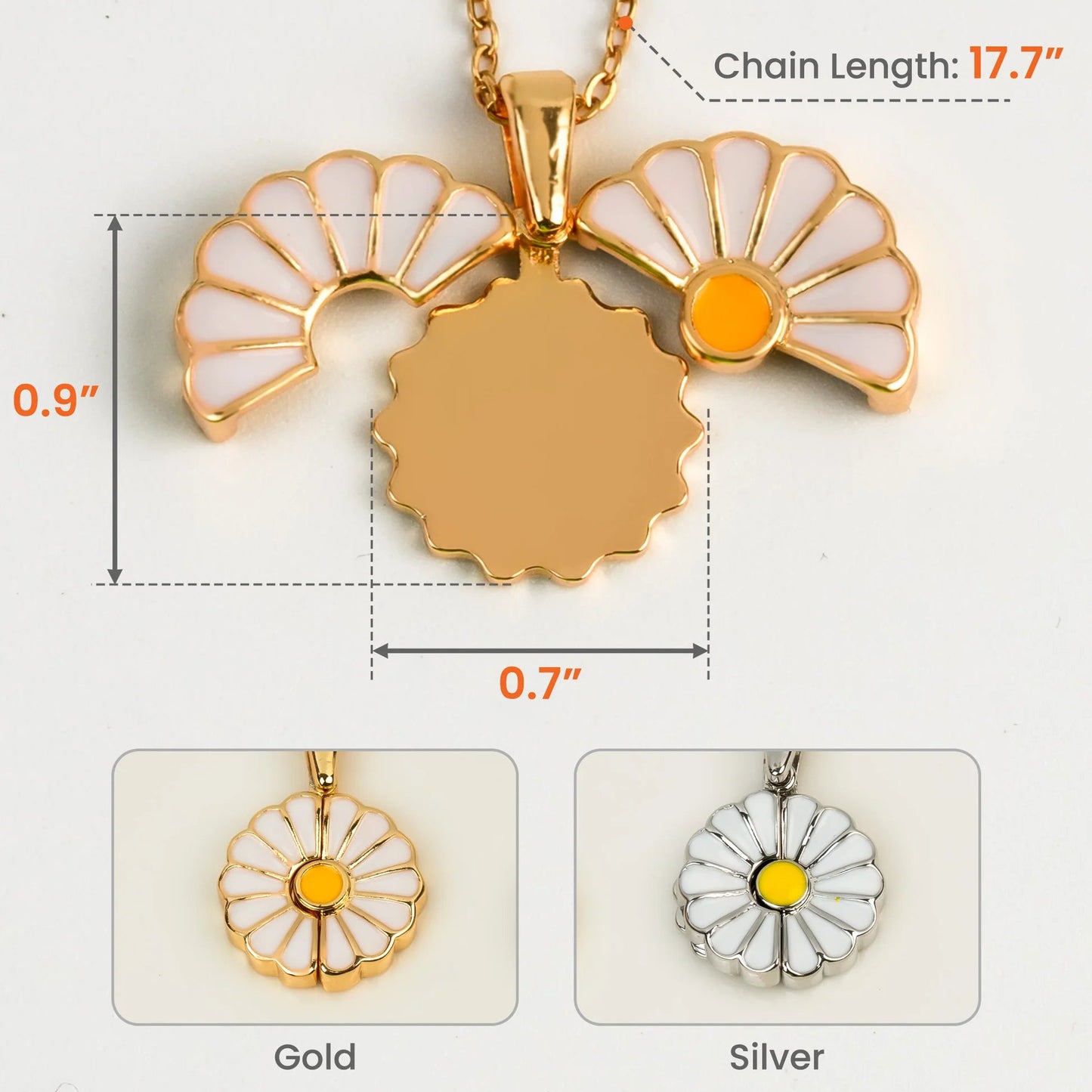 Personalized Stainless Steel Daisy Necklace With Hidden Message, Sweet Everyday Faith Gift For Her