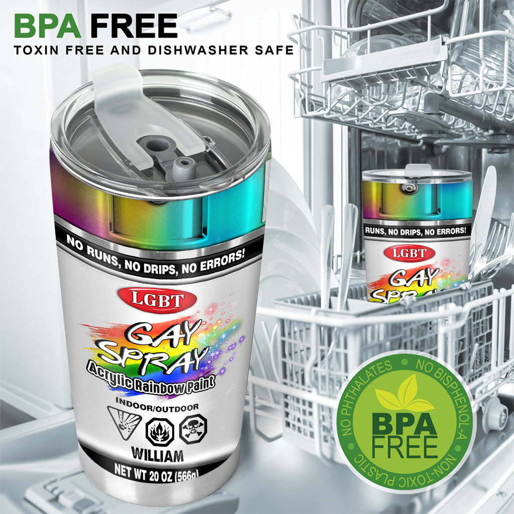 Gay Spray - Personalized LGBT Support Tumbler