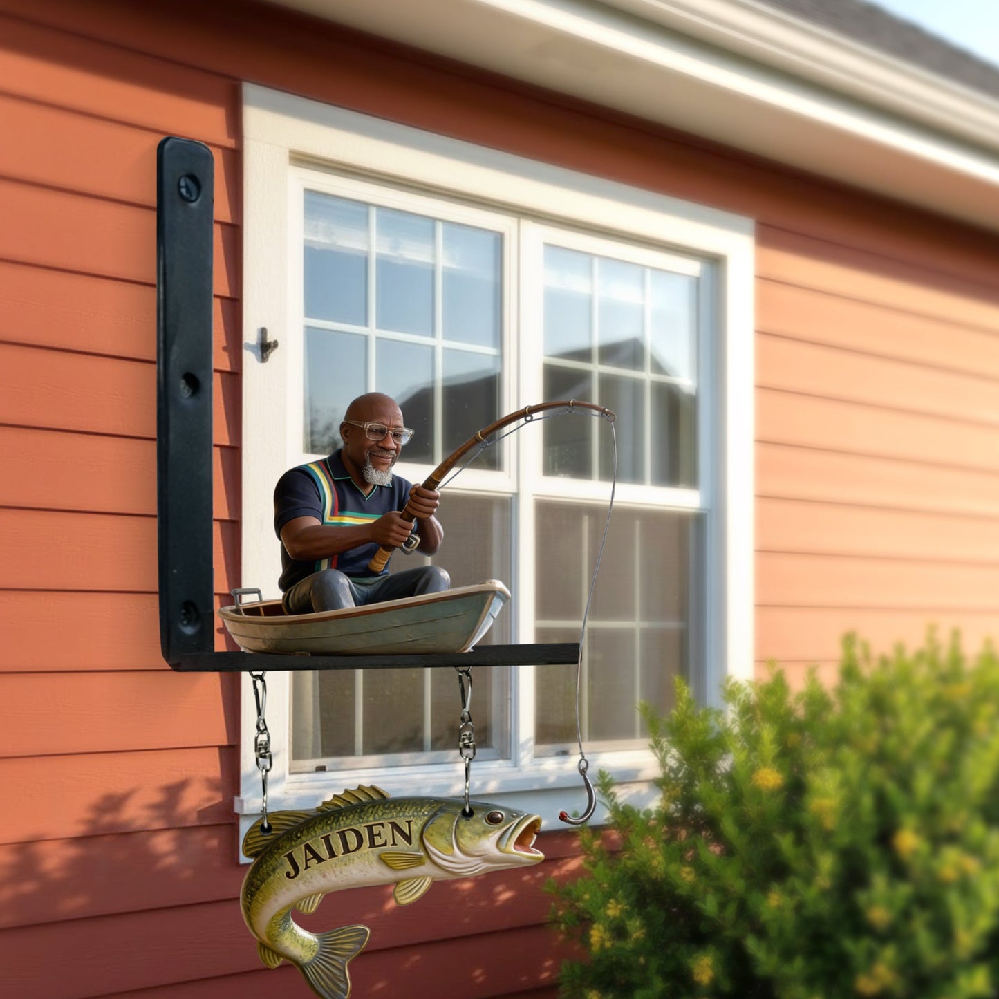 Custom Any Photo - Personalized Fishing Wooden Wall Mount Sign