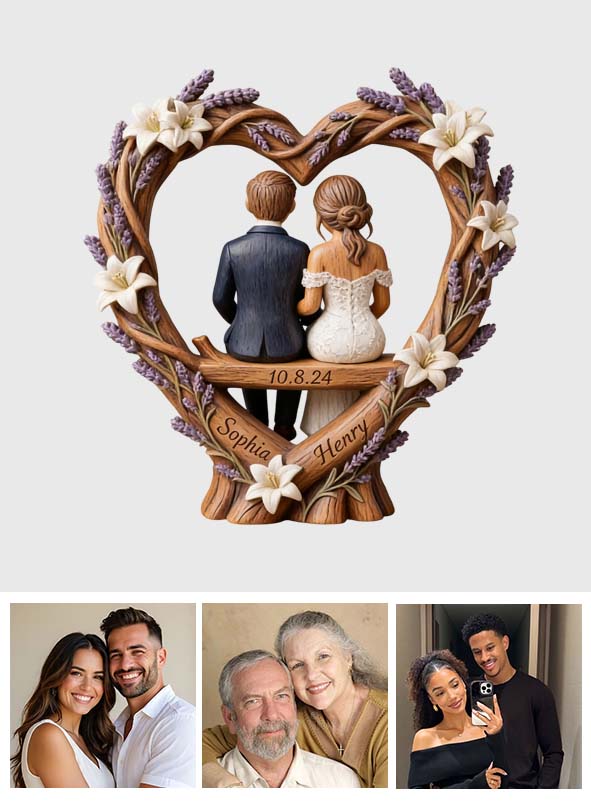 Custom Any Photo - Personalized Couple Custom Shaped Wood Plaque