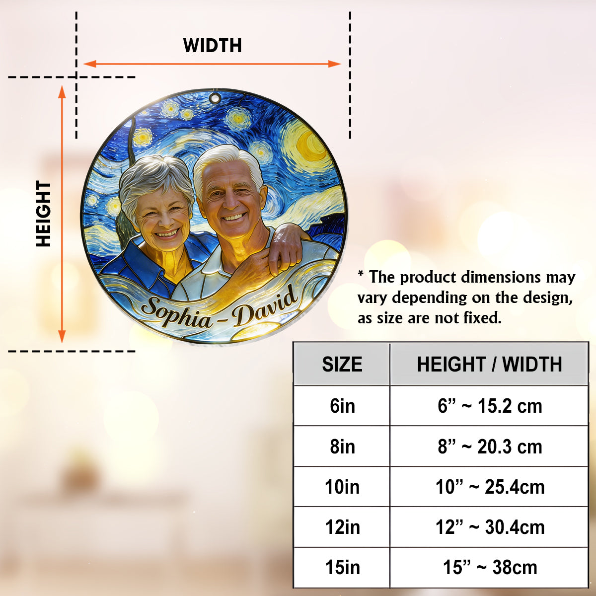 I Love You - Personalized Couple Window Hanging Suncatcher Ornament