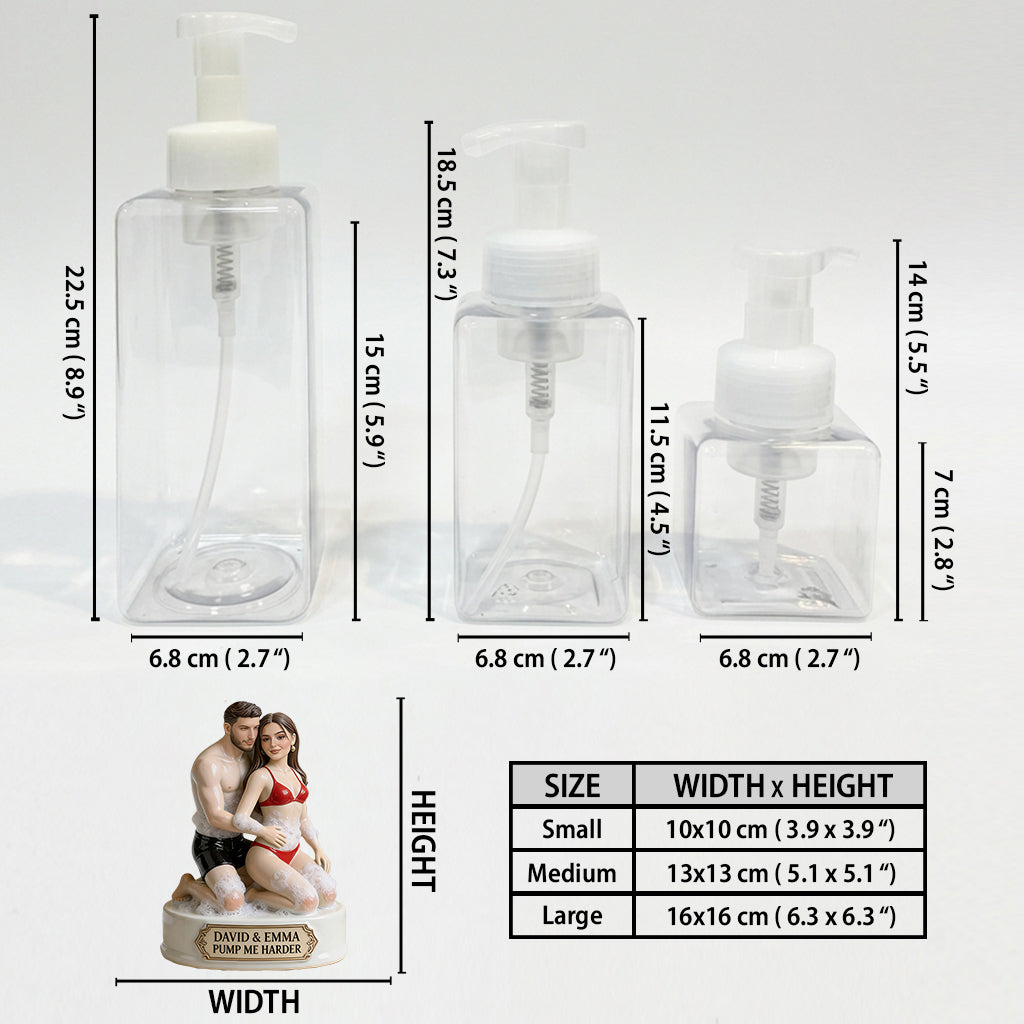 Any Photo Funny Couple Gift - Personalized Spicy Couple Pump Dispenser