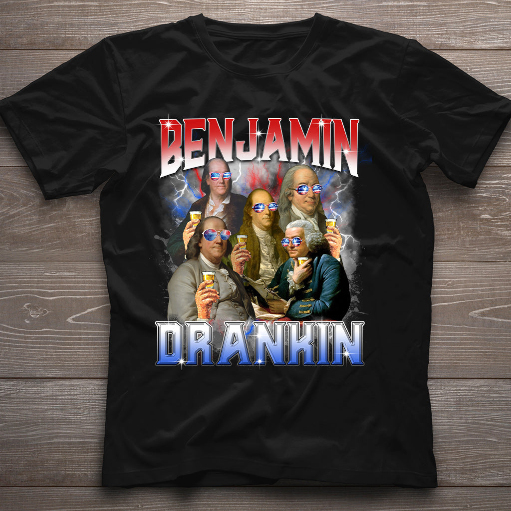 Benjamin Drankin Bootleg Rap Vintage Style - Patriot T-shirt And Hoodie