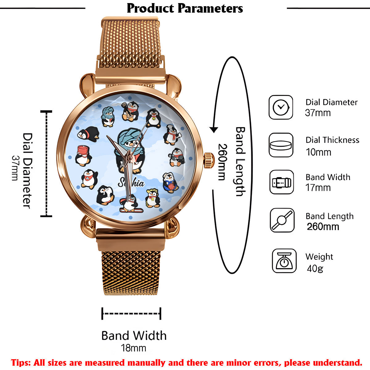Just A Girl Who Loves Penguins - Personalized Penguin Lover Women Hand Watch