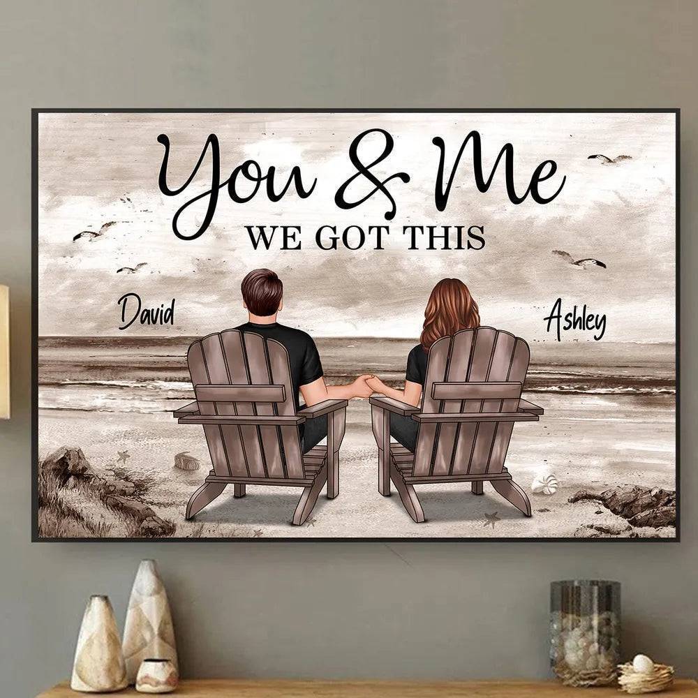 Seaside Memories - Personalized LED Plaque, Poster, Canvas, Car Hanger, Pillow, Wallet Card - Unique Gift for Couple, Husband, Wife, Dad, Mom