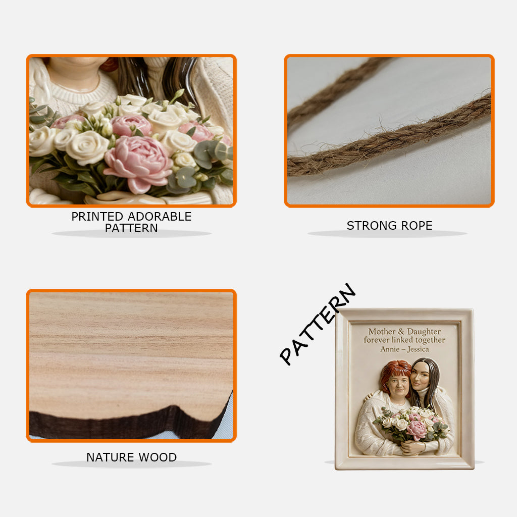 Custom From Any Photo - Personalized Mother Custom Shaped Wood Sign