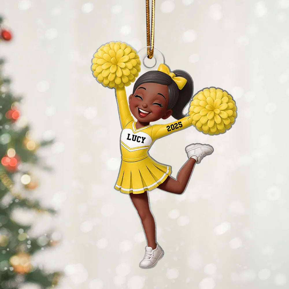 Acrylic Cheerleader Ornament - Personalized Gift
